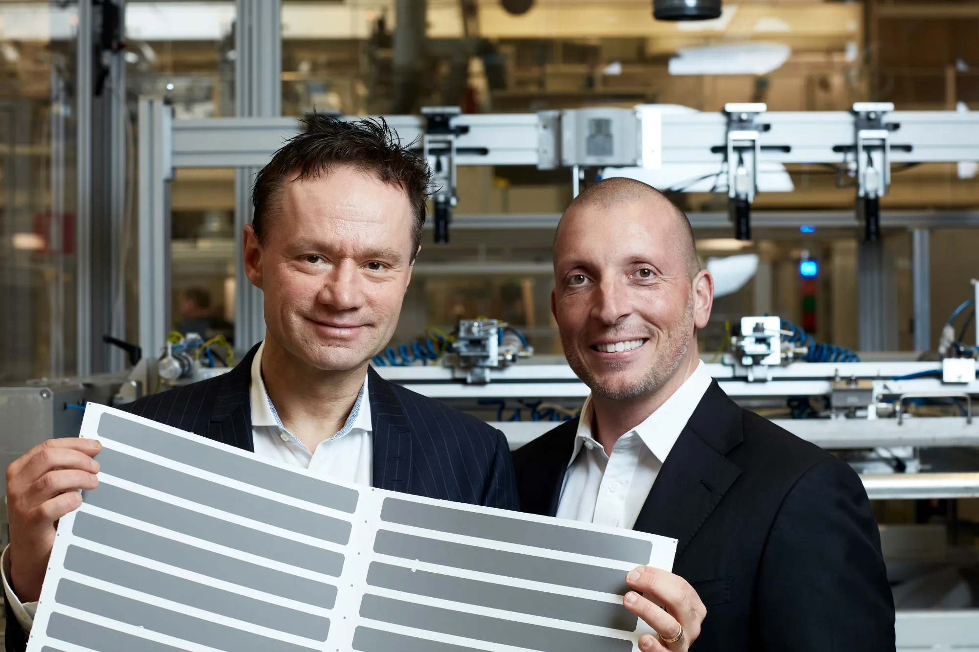 Giovanni Fili, right, and Exeger co-founder Henrik Lindstrom.