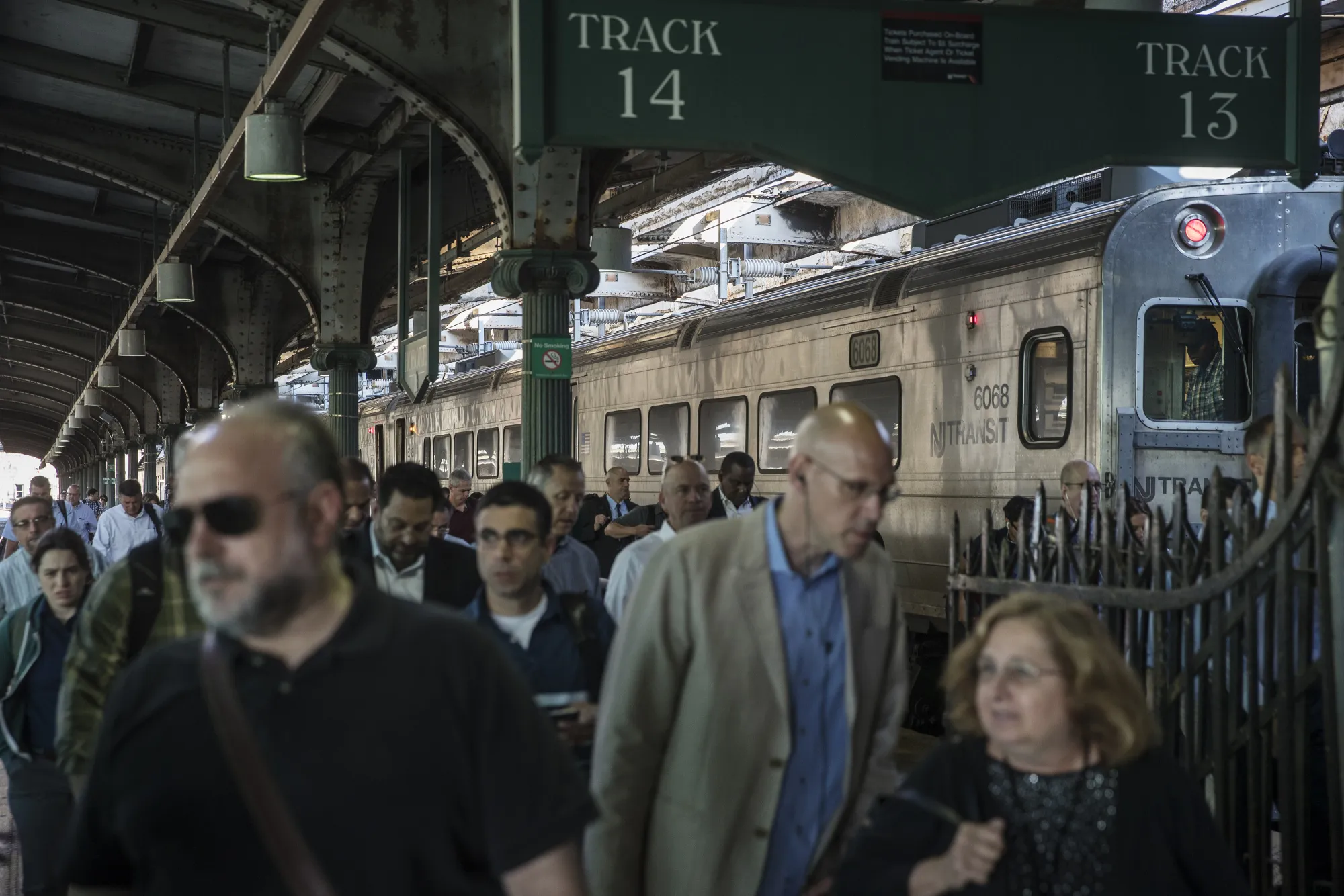 Commuters At Hoboken Terminal As NJ Transit "Summer Of Hell" Begins 