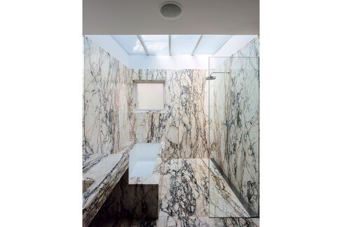 A bathroom in the VeneKlasen Carriage House in New York’s Greenwich Village.