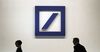 The logo of the German company Deutsche Bank is pictured during the company's annual shareholder meeting in Frankfurt, Germany, on May 18, 2017. / AFP PHOTO / Daniel ROLAND (Photo credit should read DANIEL ROLAND/AFP/Getty Images)