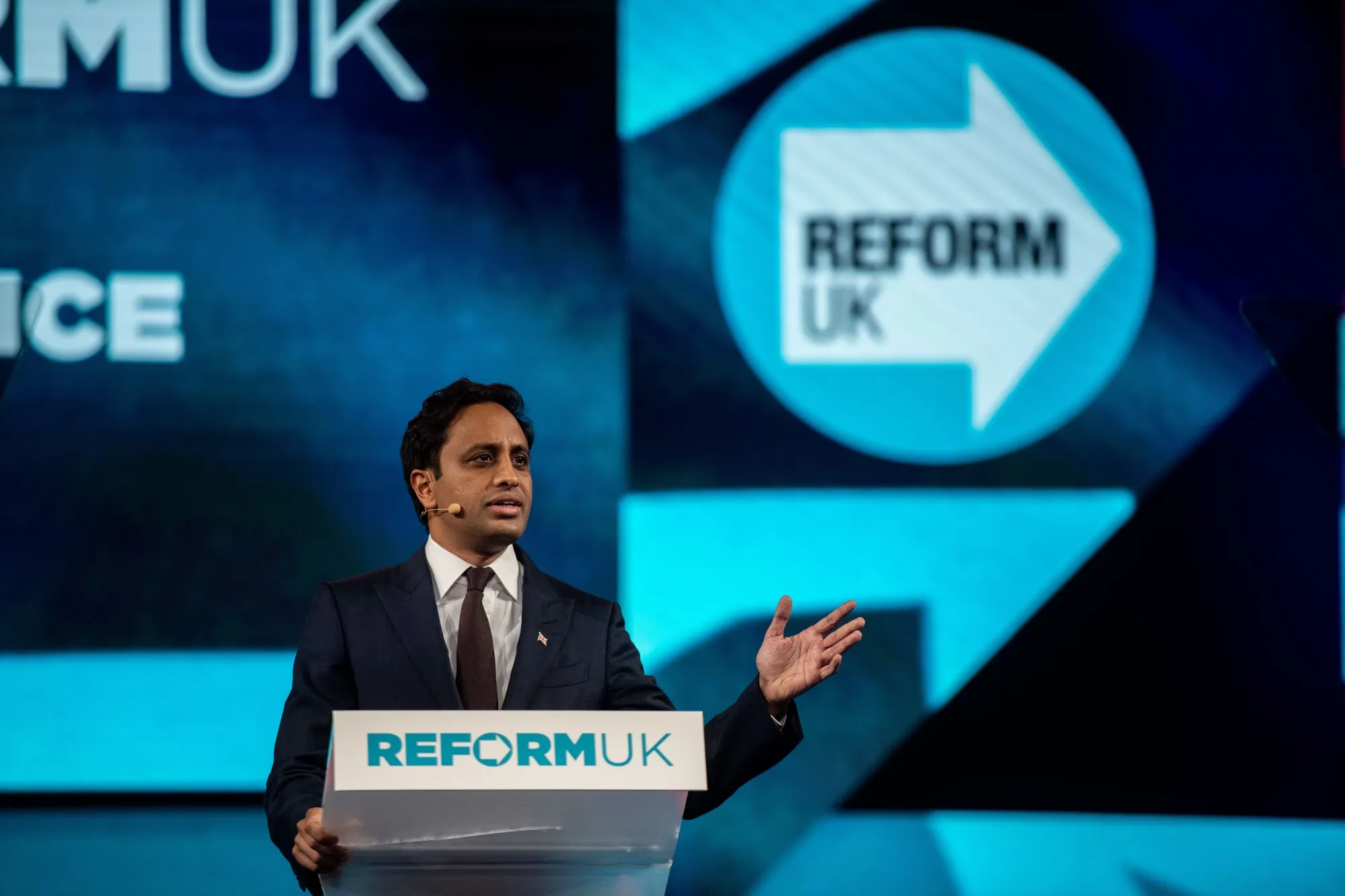 Reform UK Zia Yusuf&nbsp;in Birmingham, UK, in 2024.