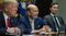 President Donald Trump, Commerce Secretary nominee Wilbur Ross and senior advisor Jared Kushner attend a meeting at the White House on Feb. 2, 2017.