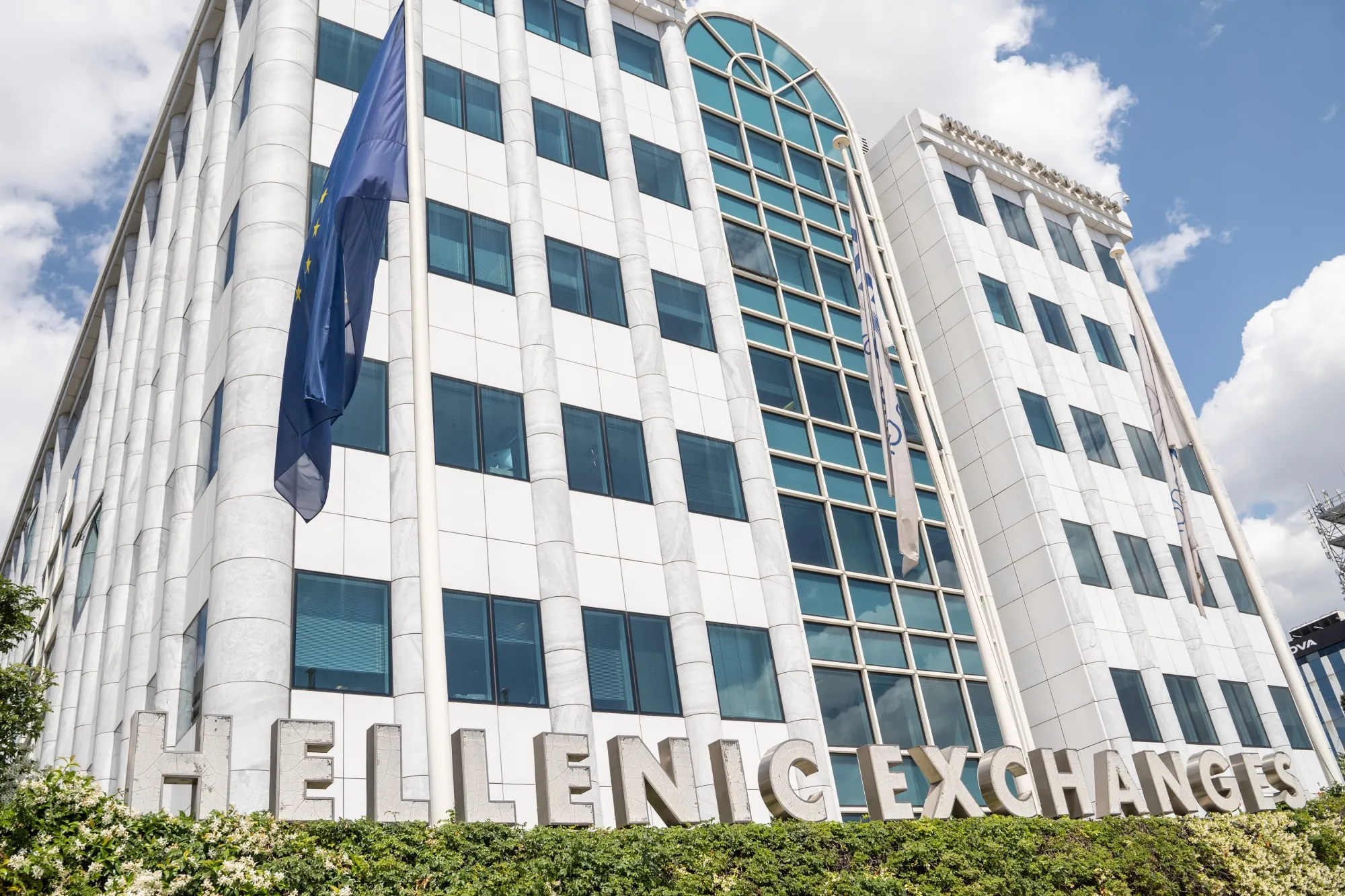 The Athens Stock Exchange building in Greece.