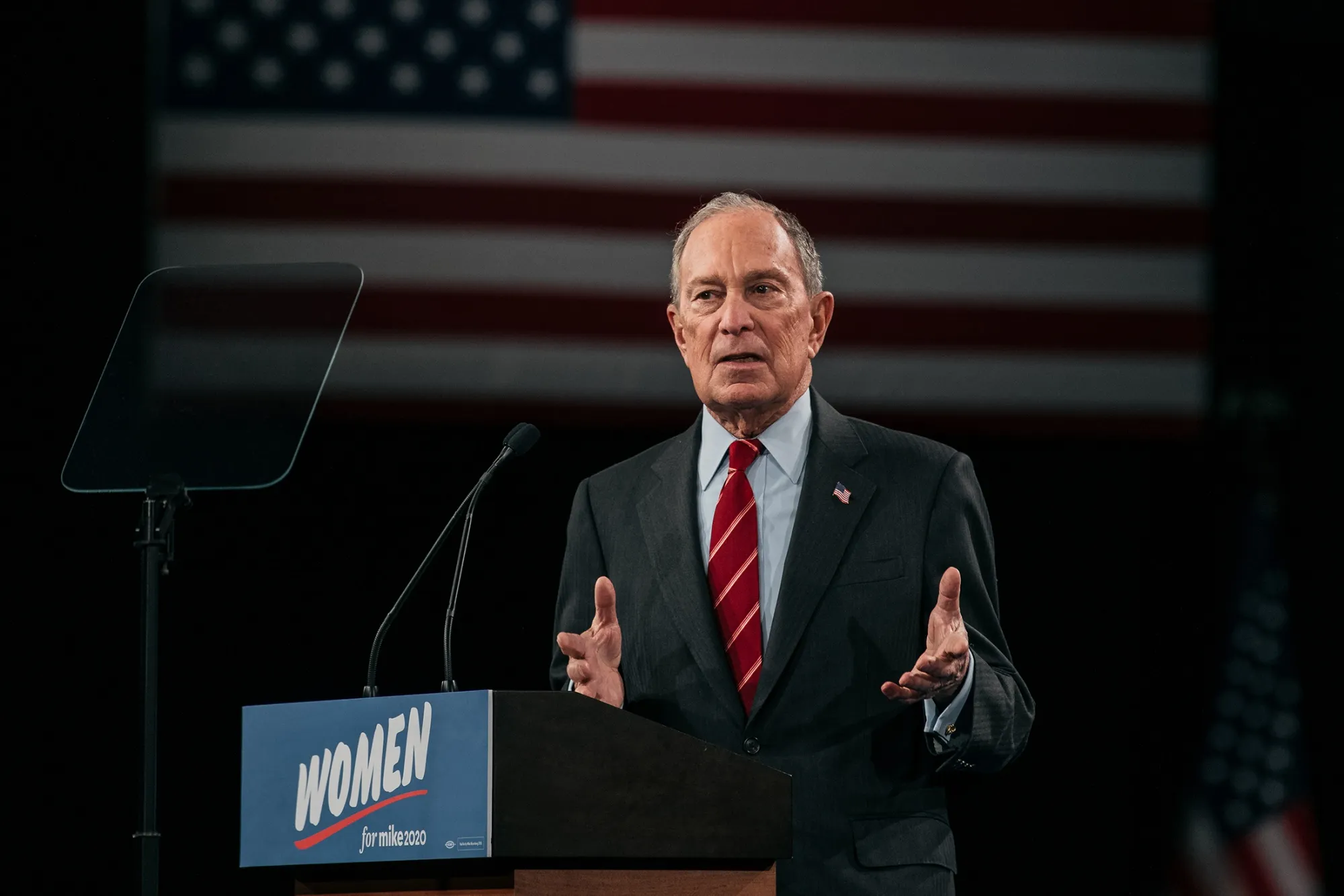 Mike Bloomberg speaks at a rally in New York on Jan. 15.