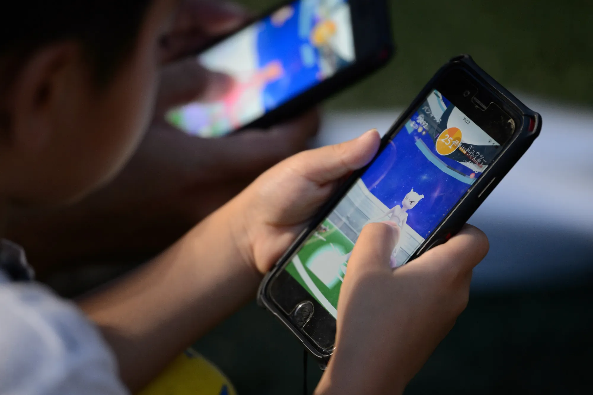 A person plays&nbsp;Pokemon Go in Yokohama, Japan.