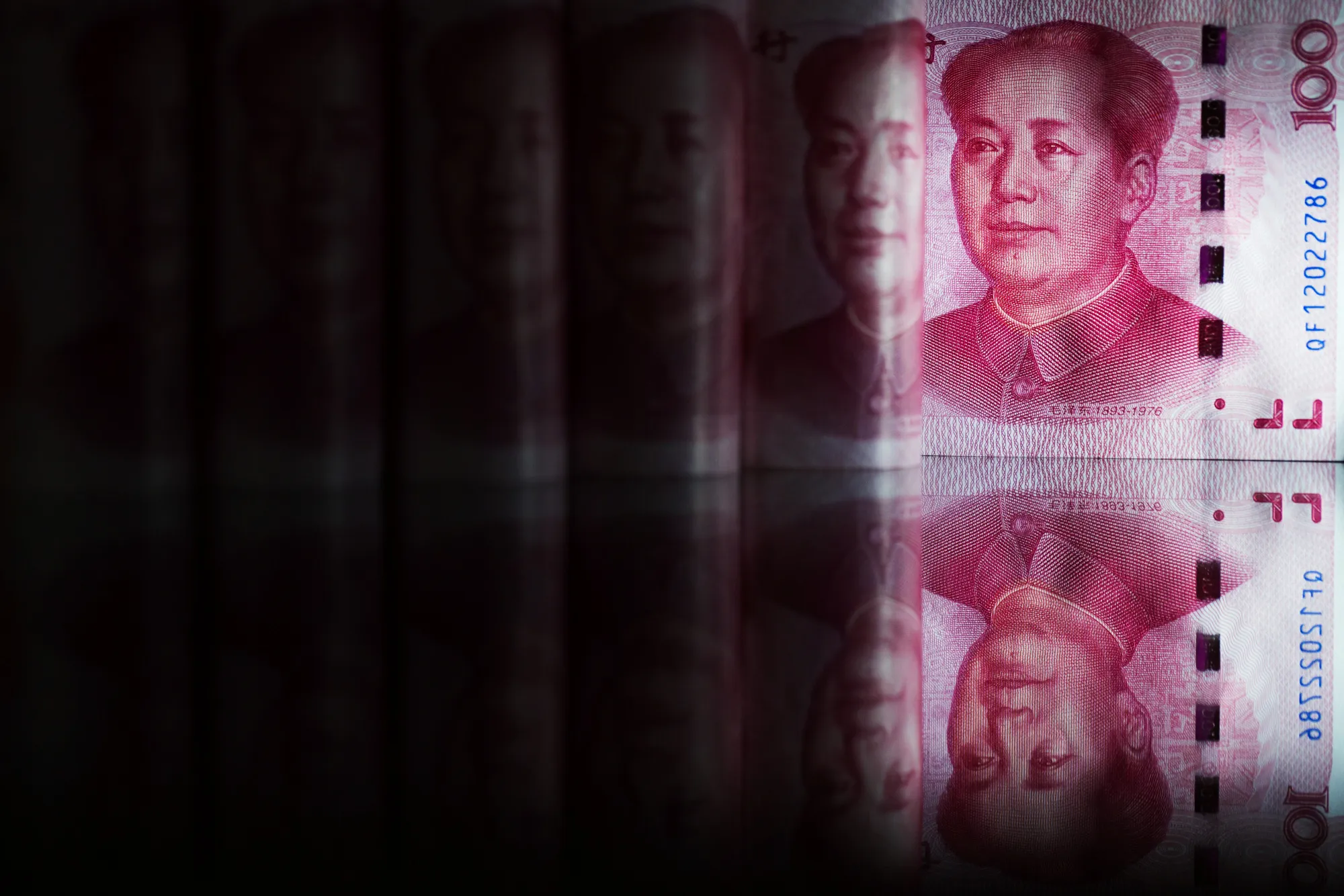 Chinese one-hundred yuan banknotes