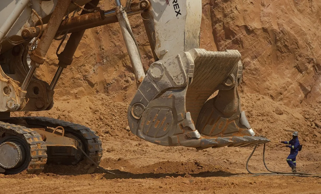 A giant&nbsp;mining excavator at a pit in Kolwezi, Katanga province, Democratic Republic of Congo.