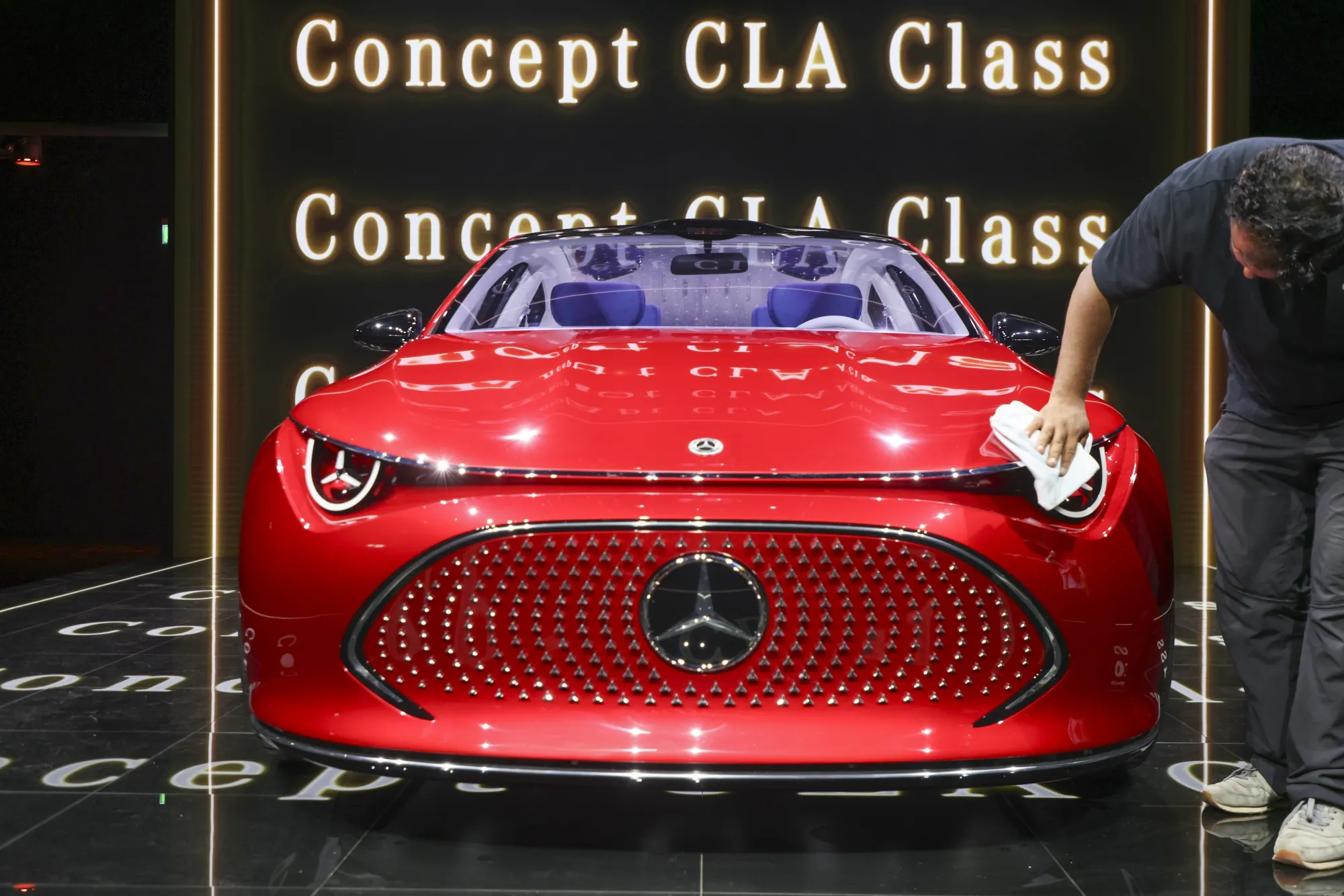The Mercedes-Benz Concept CLA Class electric vehicle at the Munich Motor Show in September.