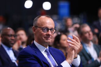 Christian Democratic Union (CDU) Leader Friedrich Merz Addresses Party Convention