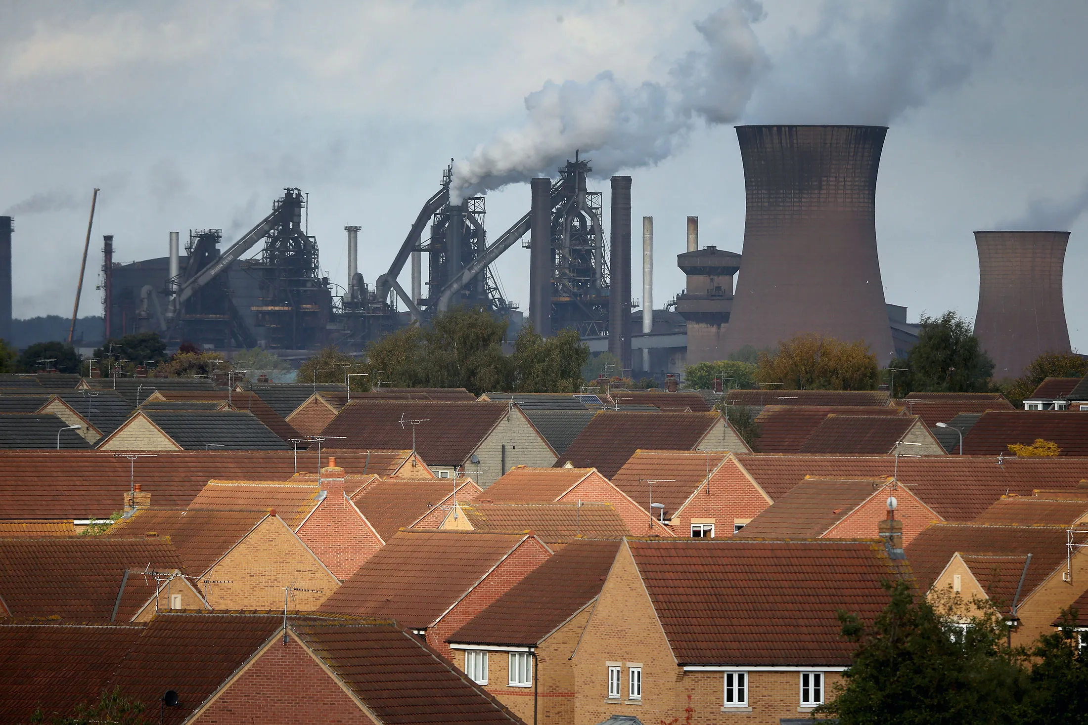 The Tata Steel processing plant in Scunthorpe, U.K.
