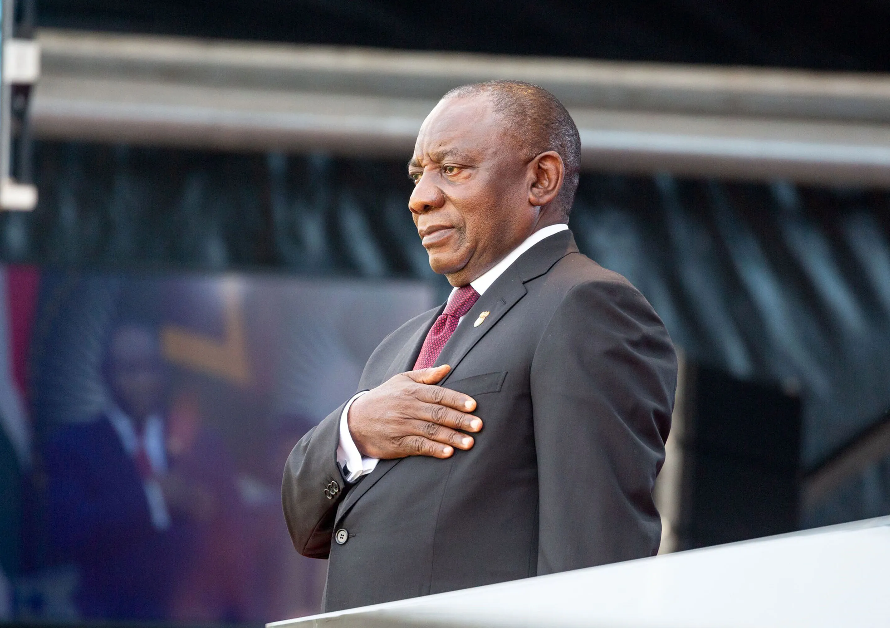 Cyril Ramaphosa attends his inauguration&nbsp;in Pretoria, on May 25.&nbsp;