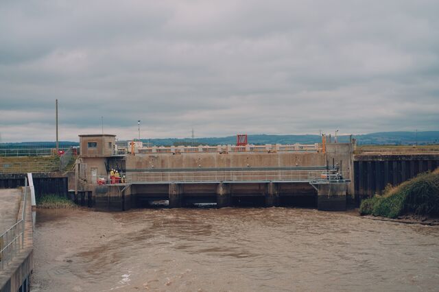 King’s Sedgemoor Drain, an artificial channel, helps divert water from the River Cary in Somerset.