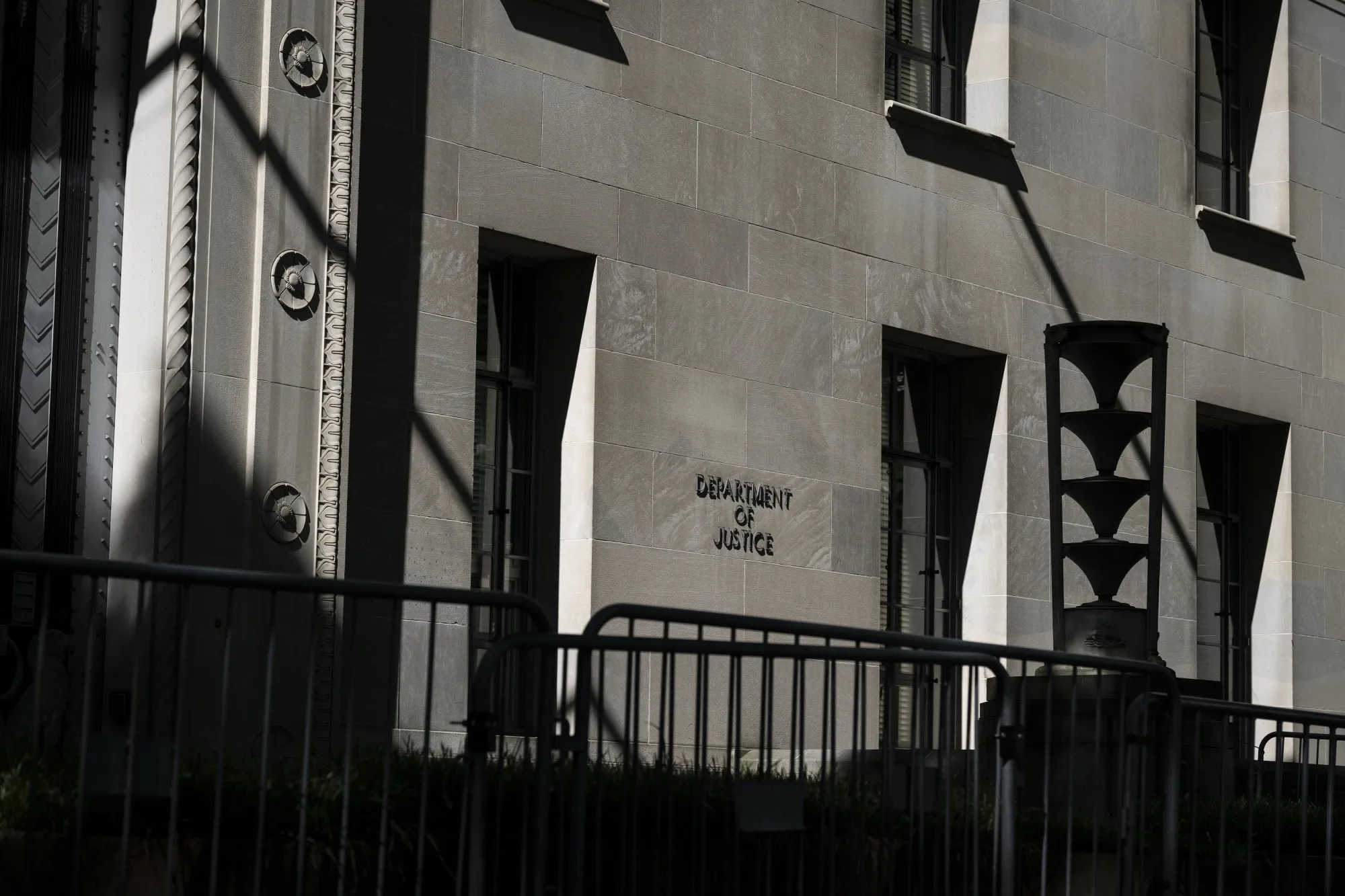 The US Department of Justice building in Washington, DC.