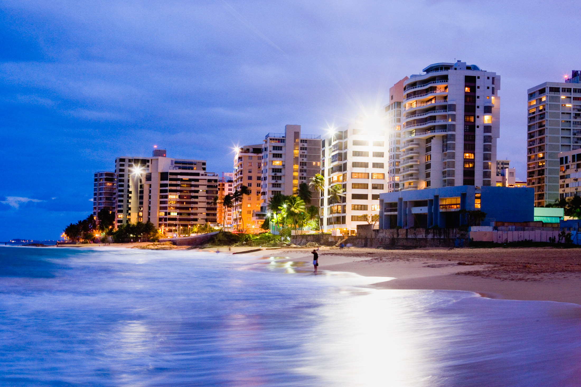 Resort Hotels Along Condado Beach in San Juan