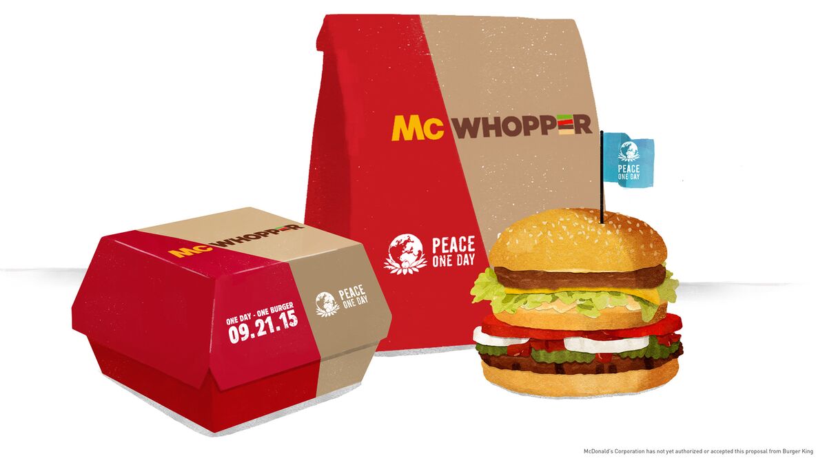 Burger King Seeks McDonald's Truce With 'McWhopper' Proposal