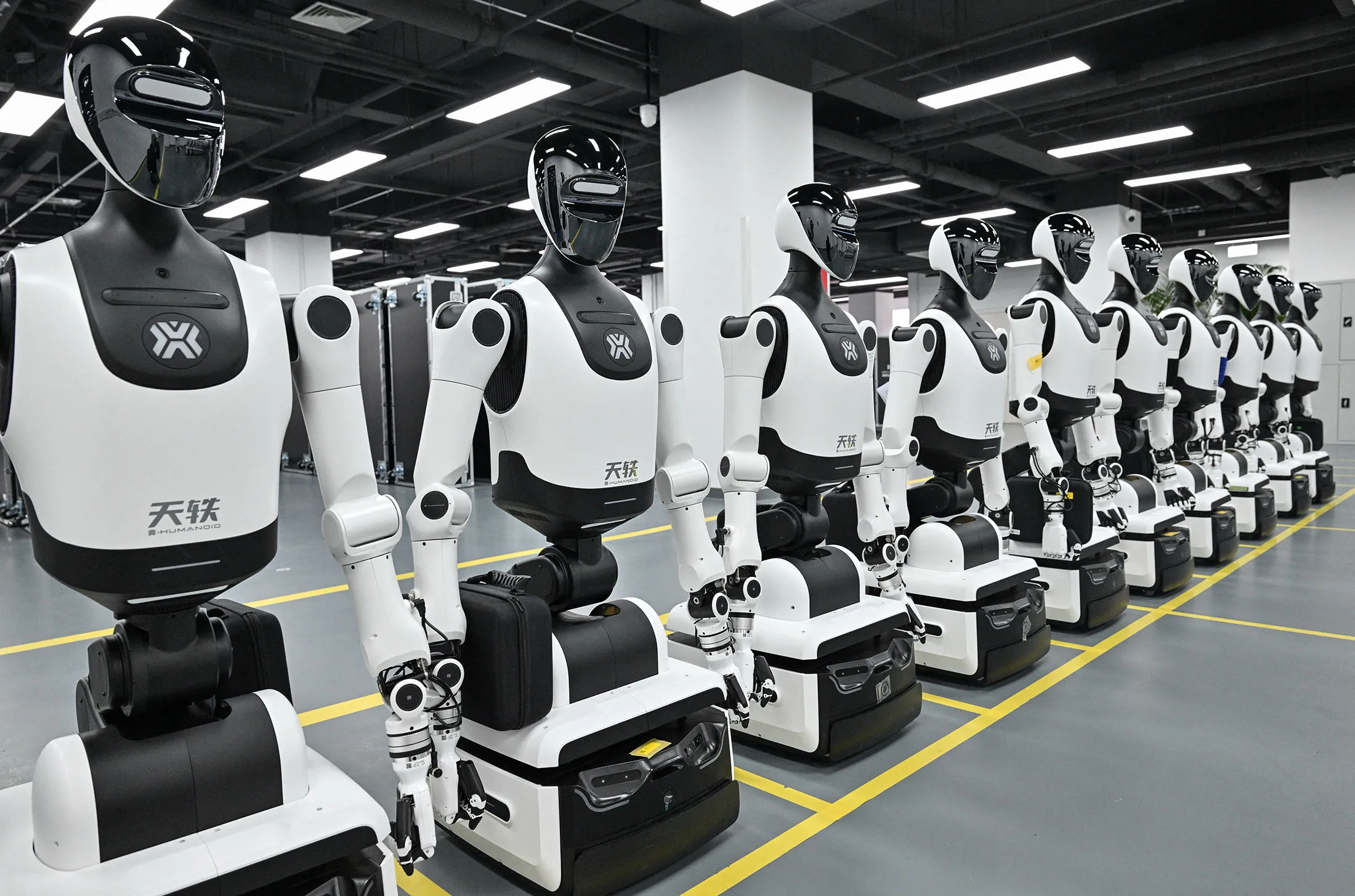 Humanoid robots in Beijing.