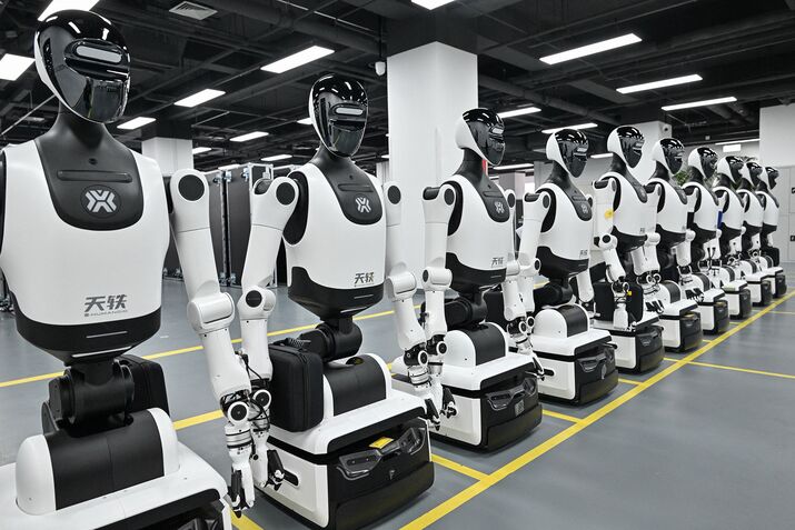 Humanoid robots in Beijing.