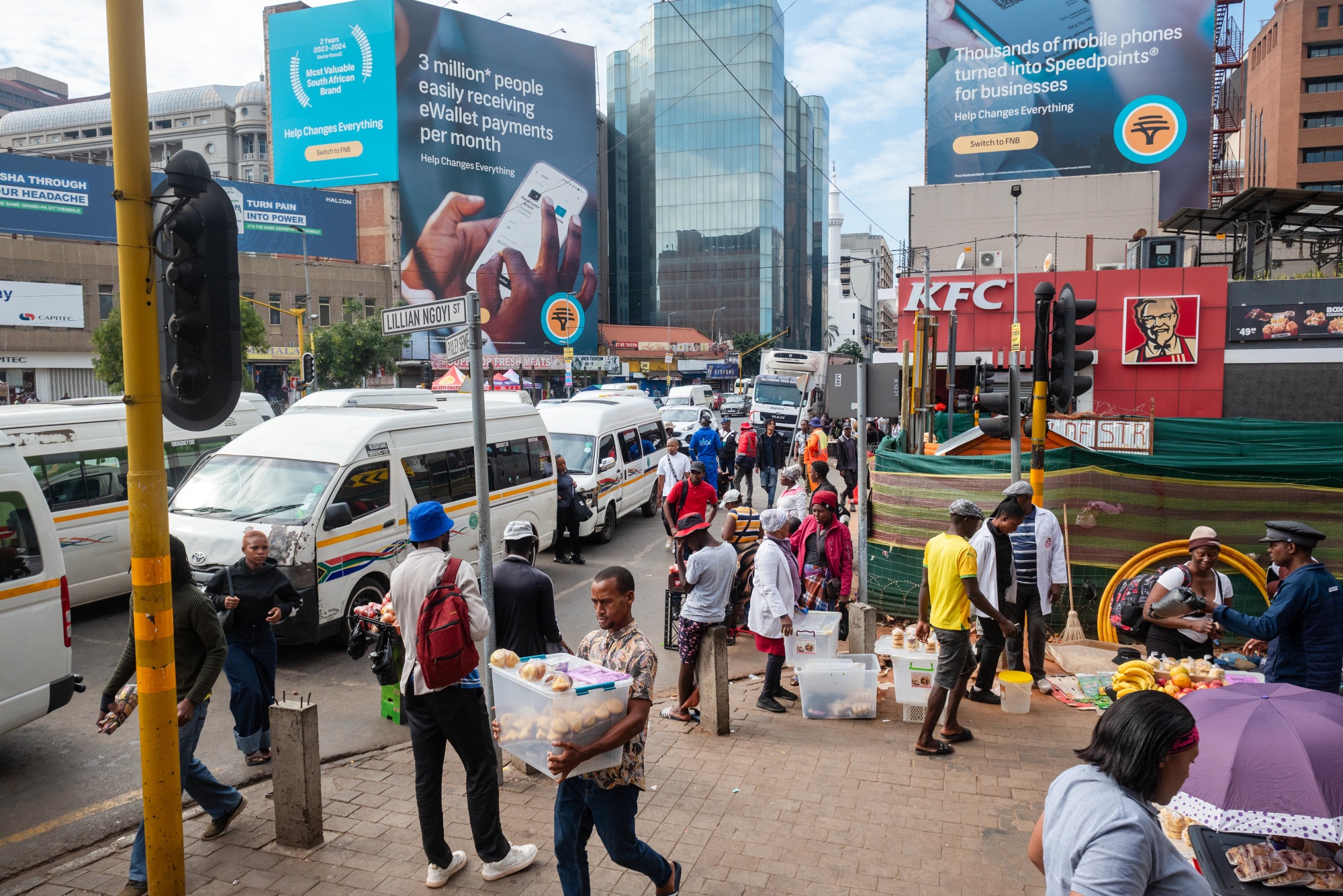 The central business district in Johannesburg.