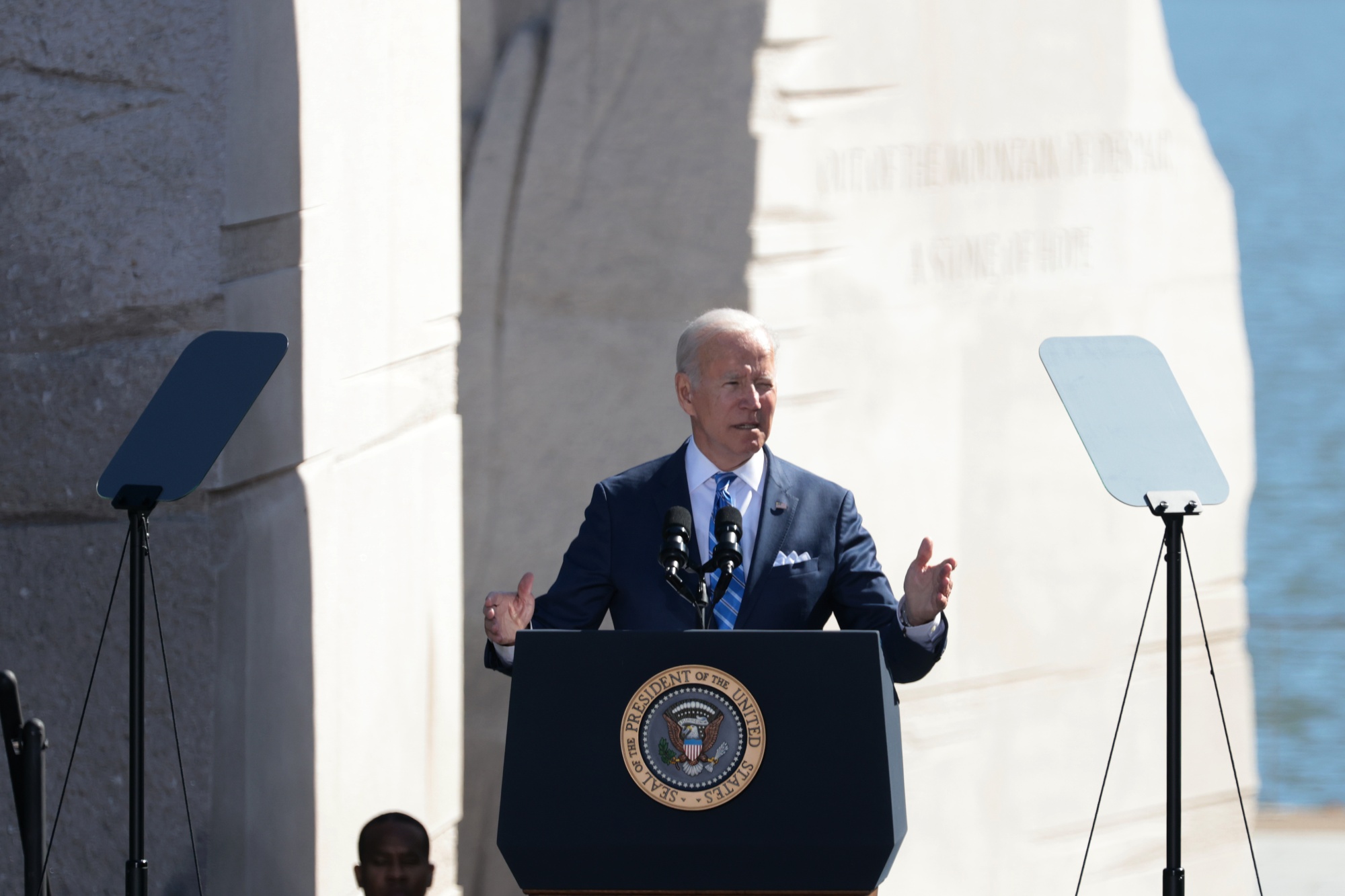 President Joe Biden speaks during 10th anniversary celebration of the dedication of the Martin Luther King Jr. Memorial in Washington, D.C.,&nbsp;on&nbsp;Oct. 21.&nbsp;