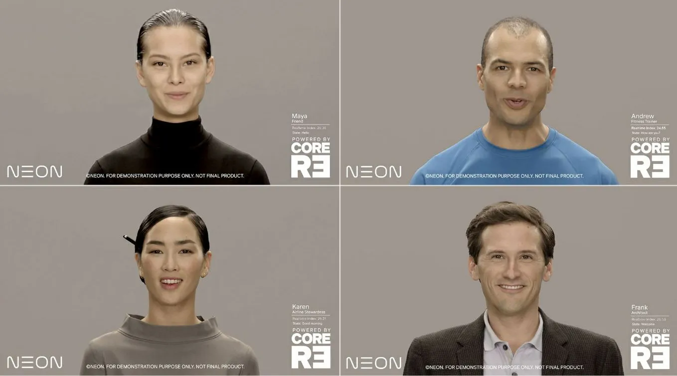 Samsung’s NEON AI humans.