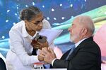Environment Minister Marina Silva and Brazilian President Luiz Inacio Lula da Silva
