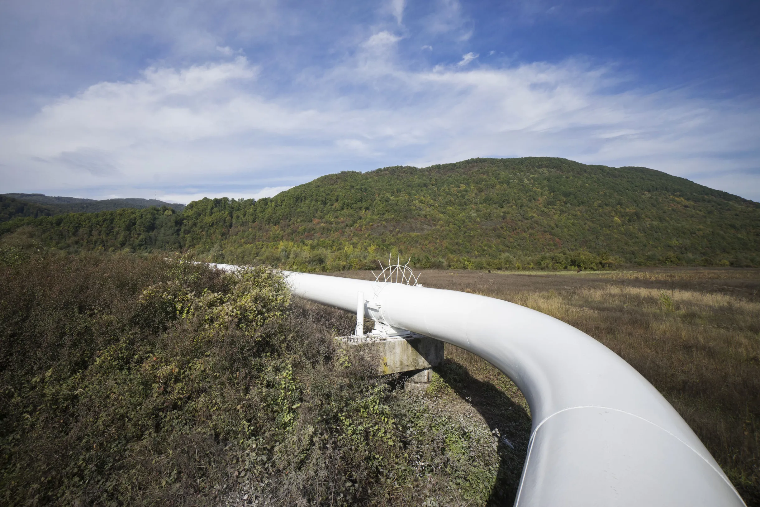 A section of a gas transit pipeline near Mukachevo, western Ukraine.&nbsp;