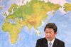Toshimitsu Motegi speaks during a press conference at the foreign ministry in Tokyo on Sept. 11.
