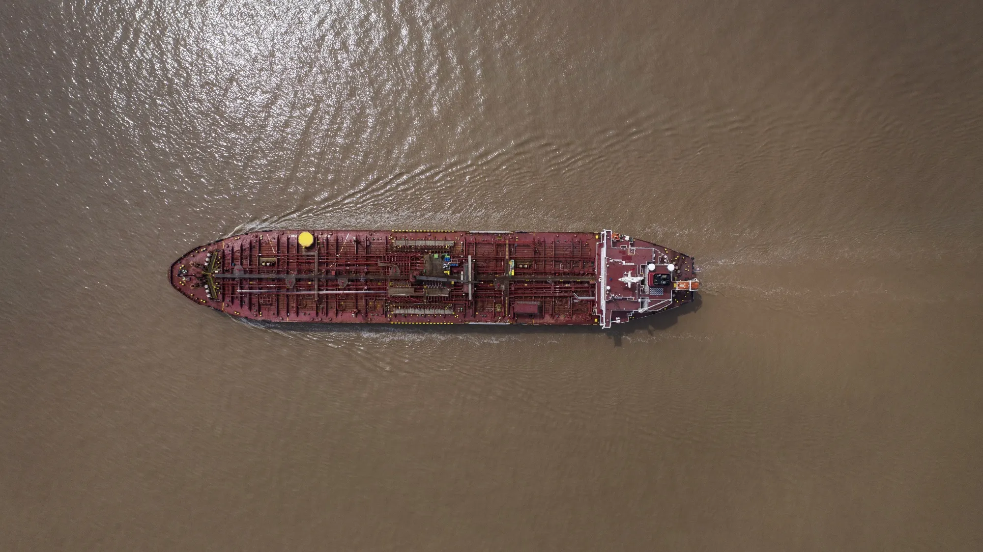 A tanker&nbsp;sails off towards the East China Sea off the coast of Ningbo, Zhejiang Province, China.