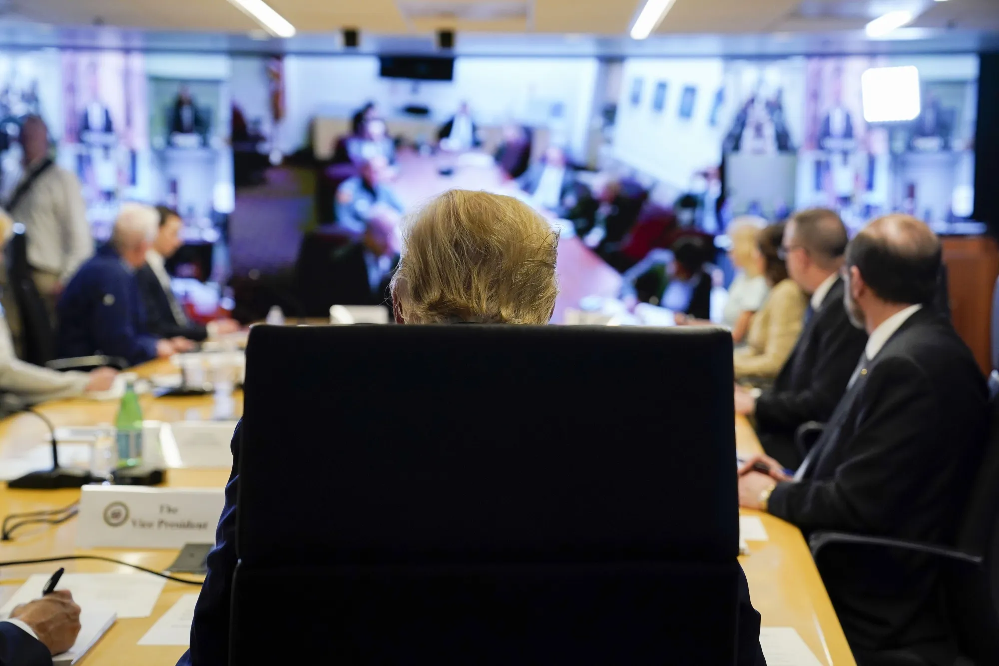 President Donald Trump at&nbsp;the Federal Emergency Management Agency’s&nbsp;headquarters&nbsp; in Washington on Thursday, March 19.&nbsp;