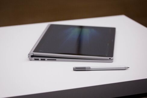 The Microsoft Corp. Surface Book laptop.