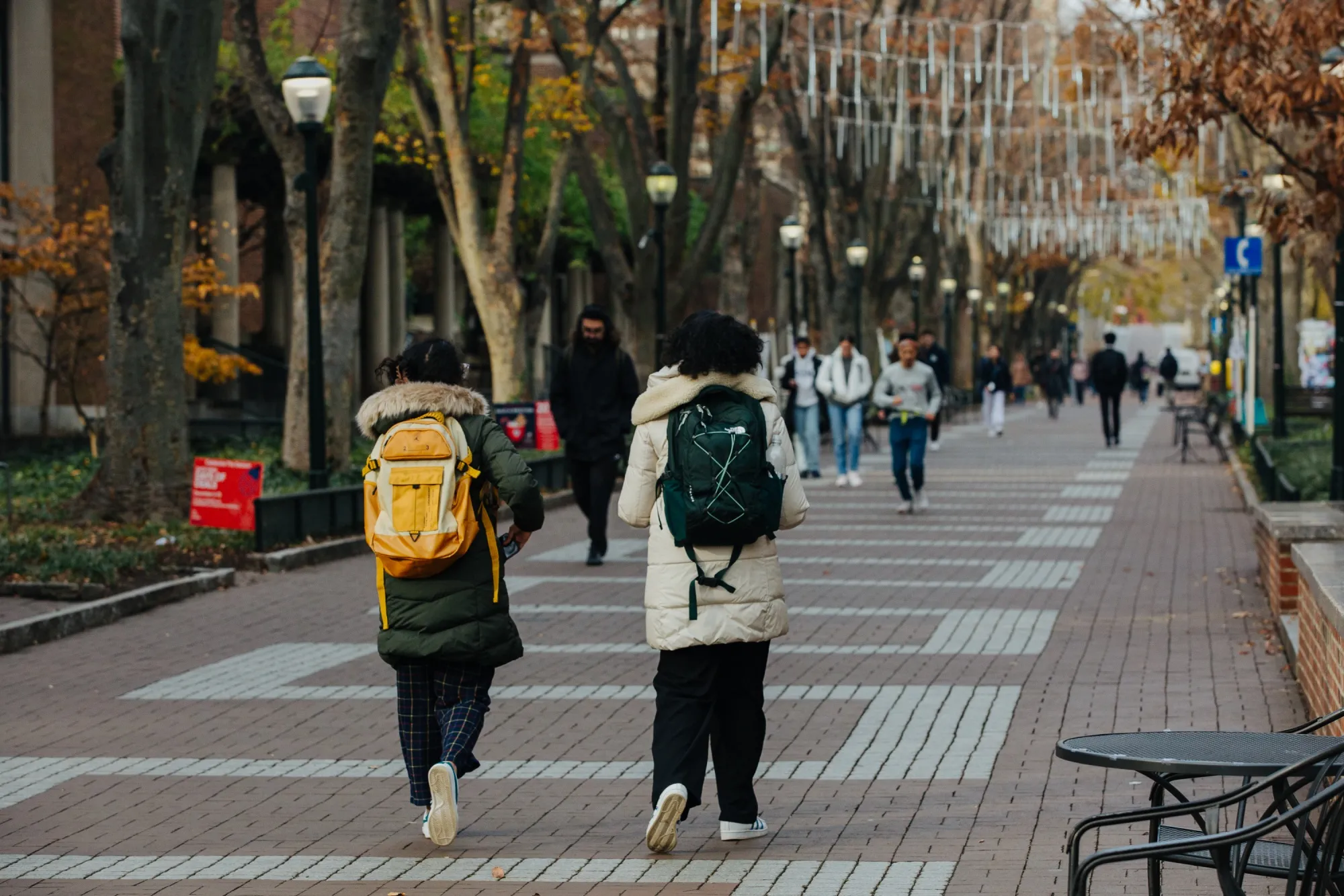 Students walk on the campus of the University of Pennsylvania.