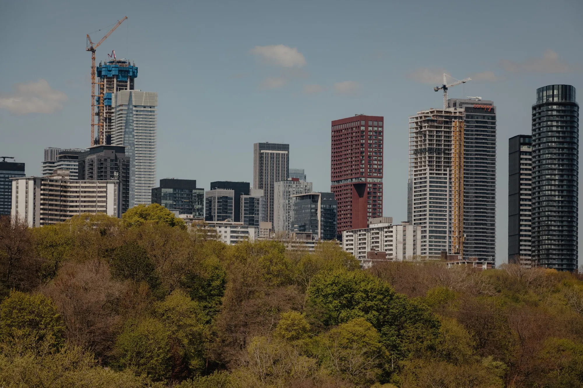 The skyline of Toronto, Ontario, Canada.