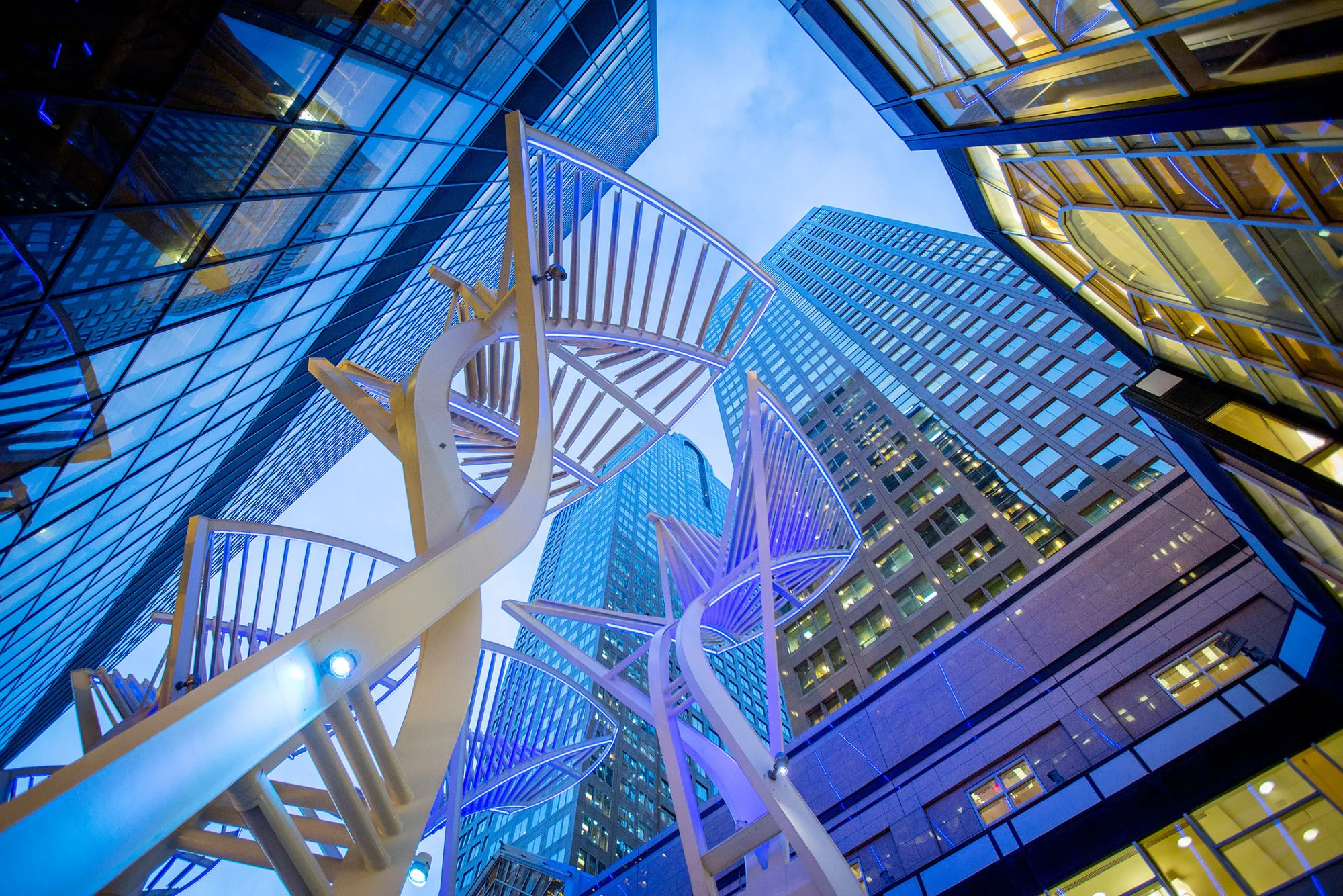 High-rise office towers in downtown Calgary.