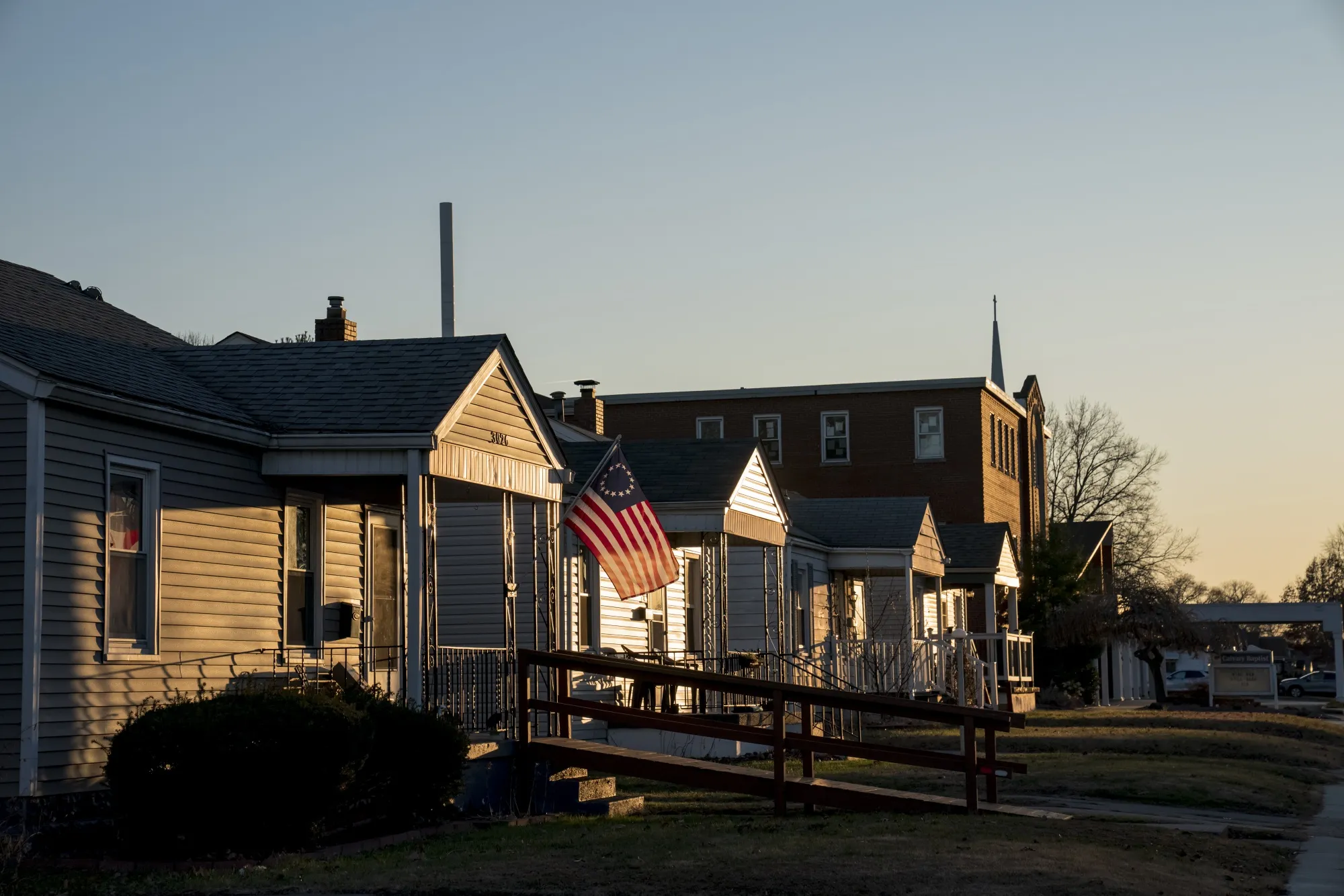 A residential street in Granite City, Illinois.&nbsp;