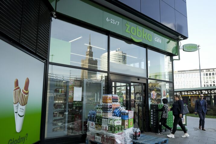 A Zabka convenience store in central Warsaw. 