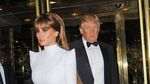Donald Trump and Melania Trump seen at Trump Tower on May 7, 2012 in New York City.
