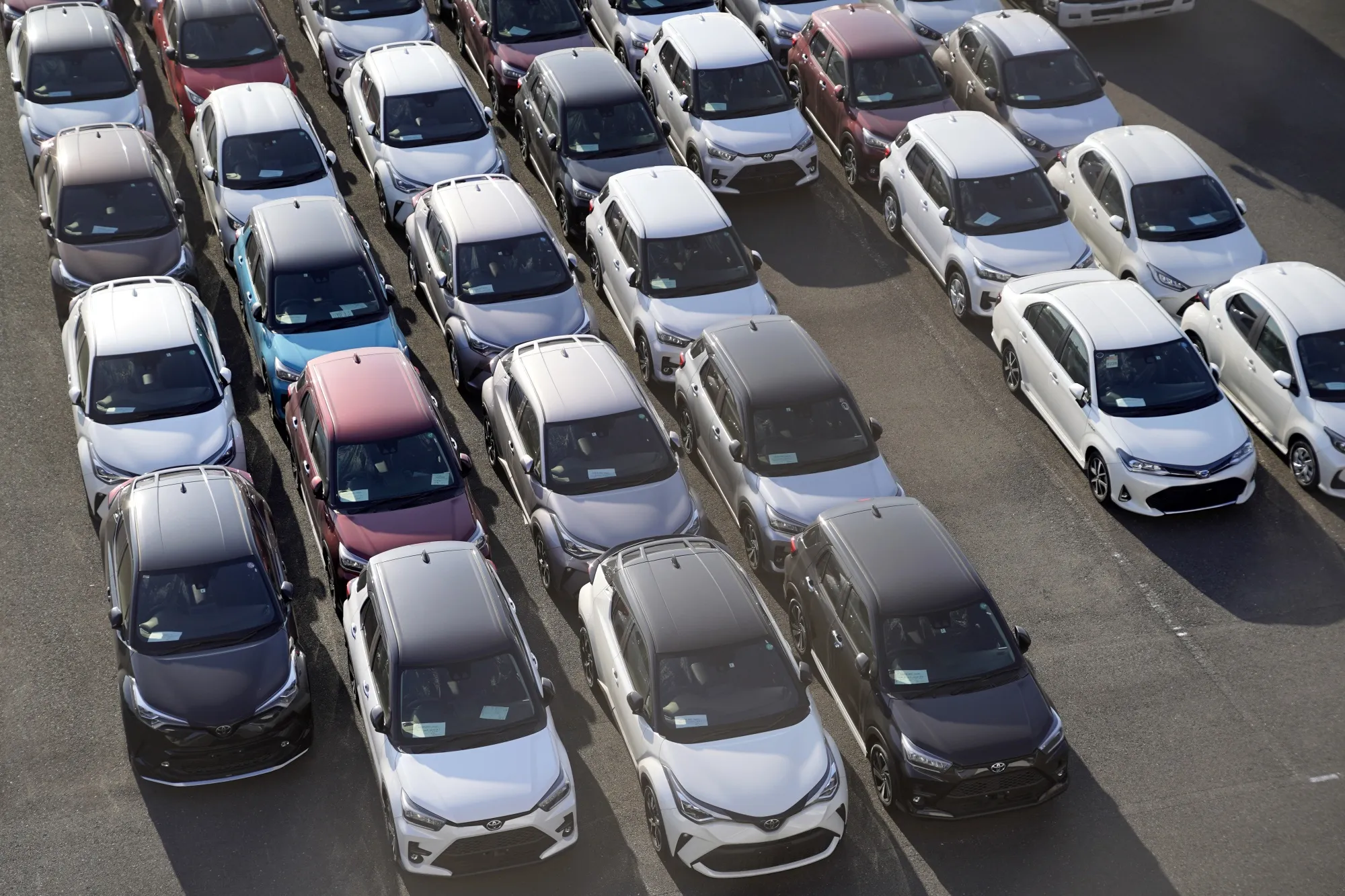 Vehicle Shipment at Yokohama Port Ahead of Auto Companies Earnings