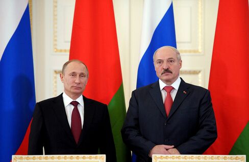 President Vladimir Putin and President Aleksandr Lukashenko