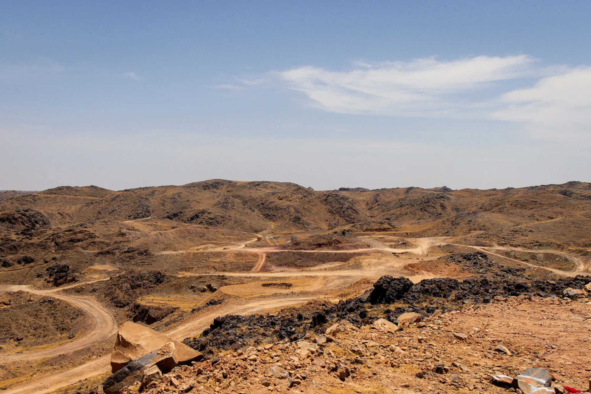 The Khnaiguiyah mining site in Khnaiguiyah, Saudi Arabia.