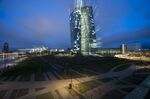 The headquarters of the ECB pictured on February 03, 2022 in Frankfurt, Germany.
