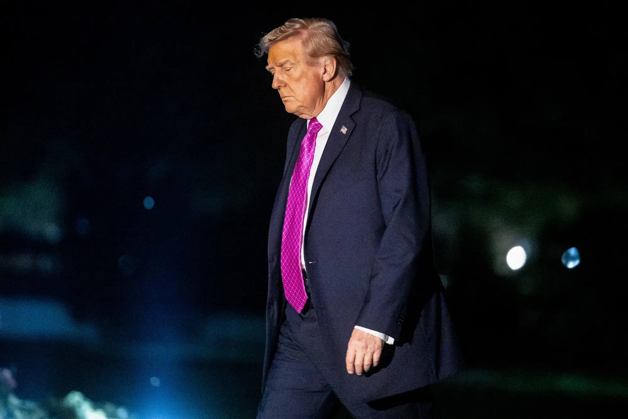 President Trump Returns To White House From New Jersey