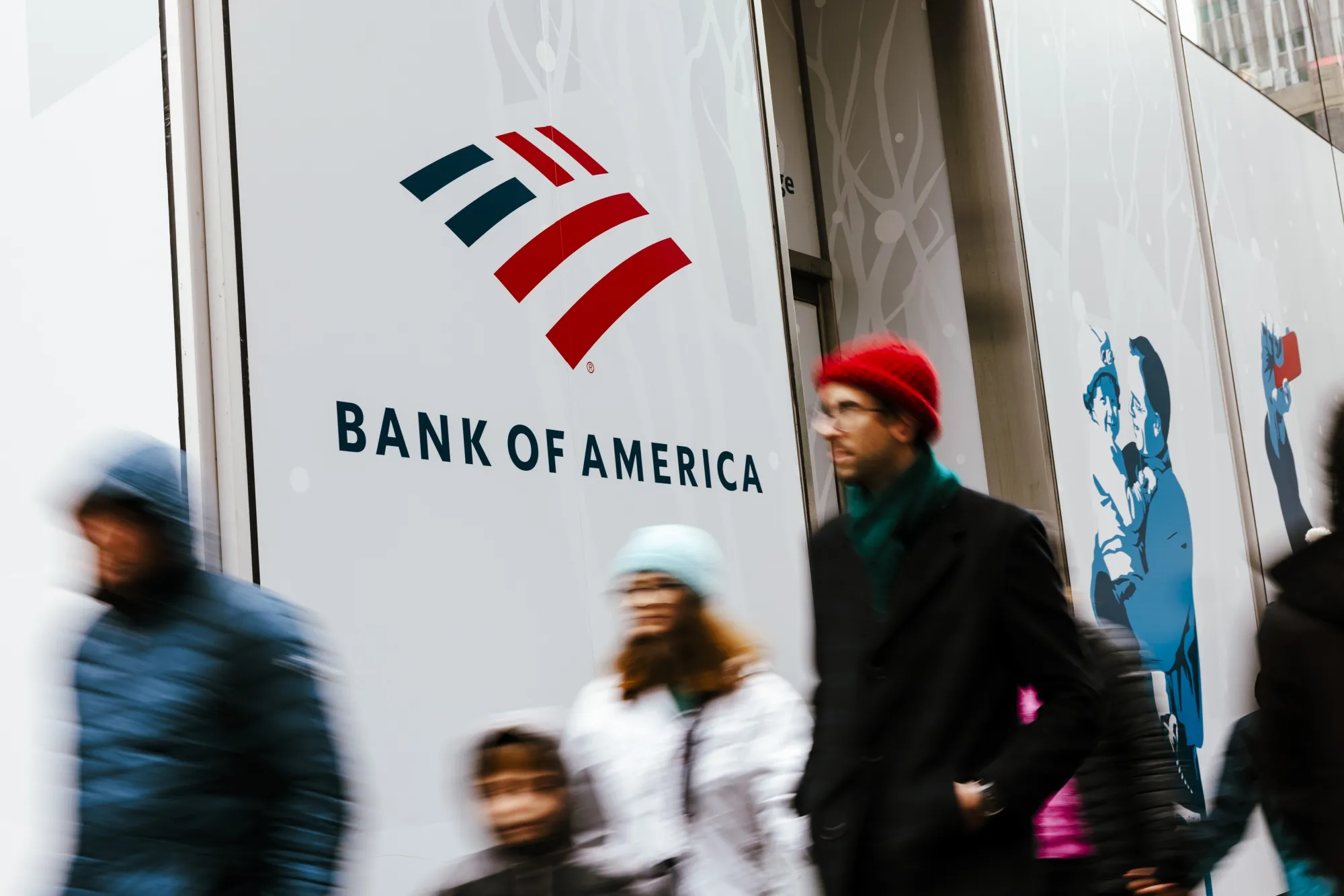 A Bank of America location in New York.