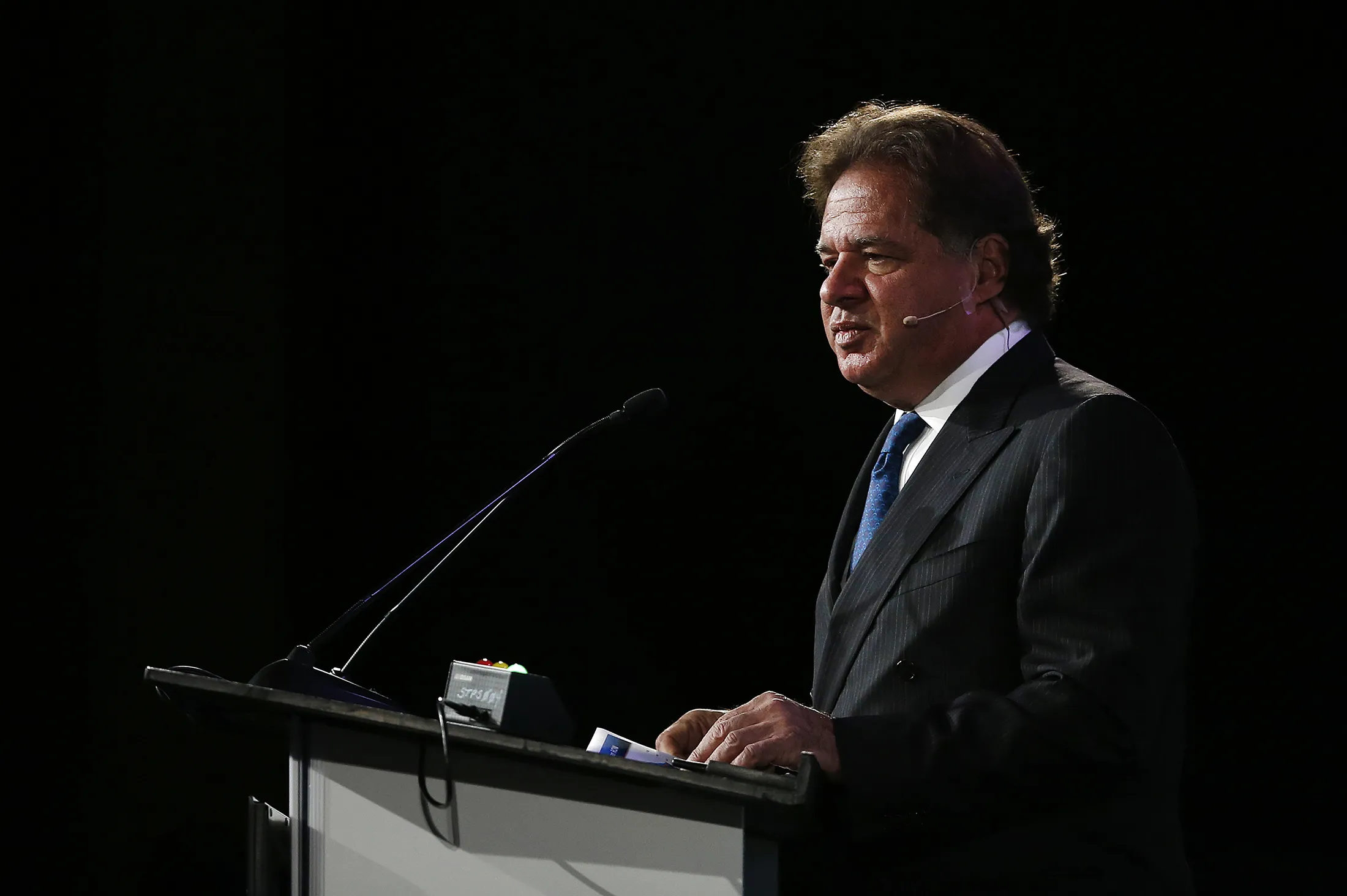 Charif Souki, chairman and chief executive officer of Cheniere Energy Inc., speaks during the 2015 IHS CERAWeek conference in Houston, Texas.

