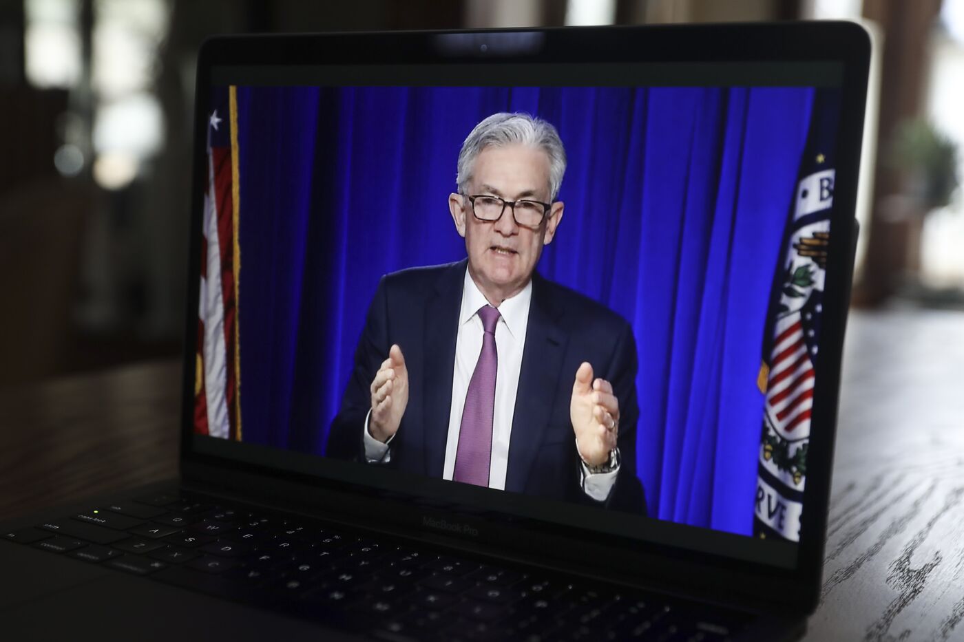 Fed Chair Powell Holds Video News Conference Following FOMC Rate Decision