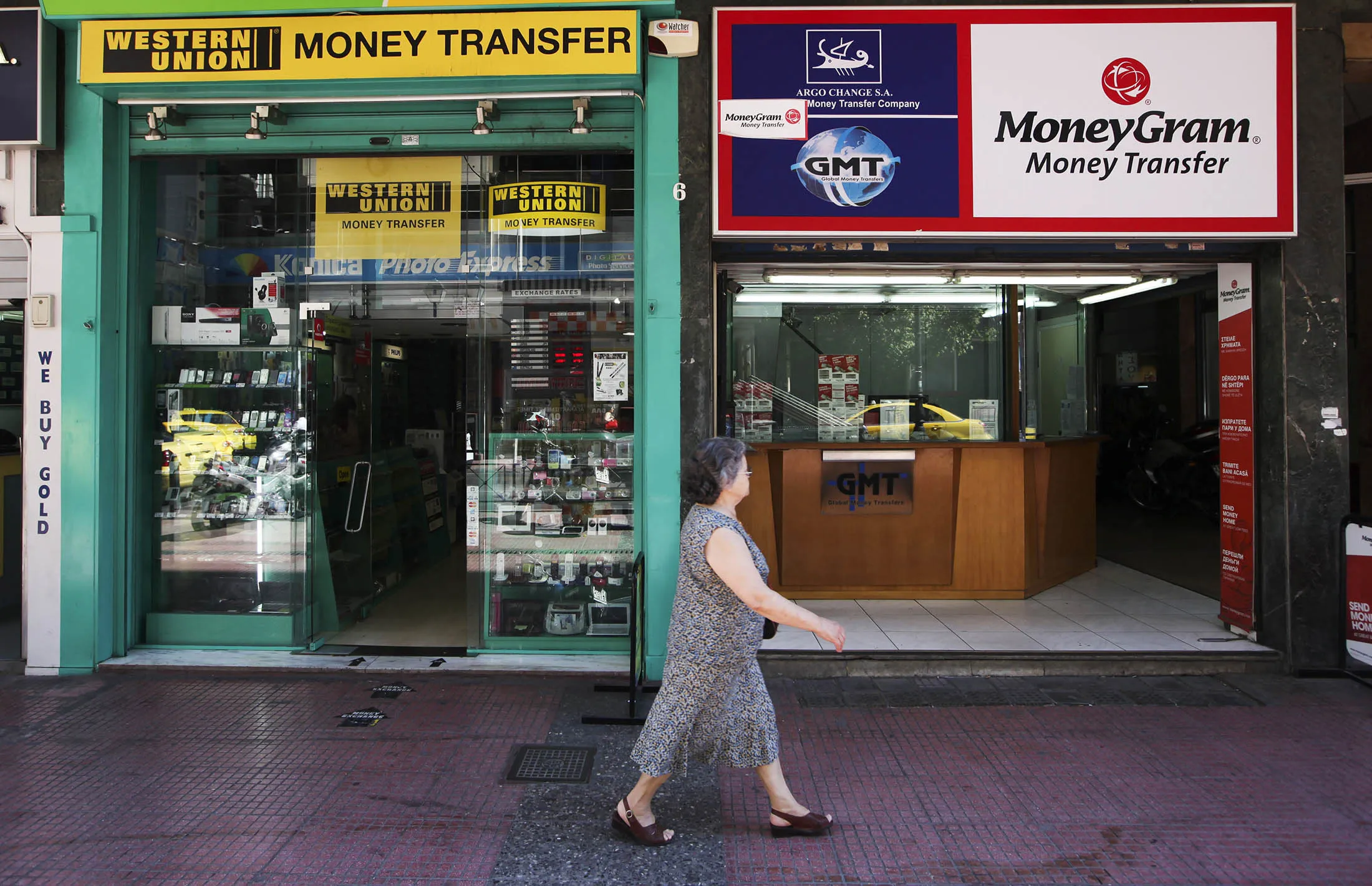 A MoneyGram store in Athens.
