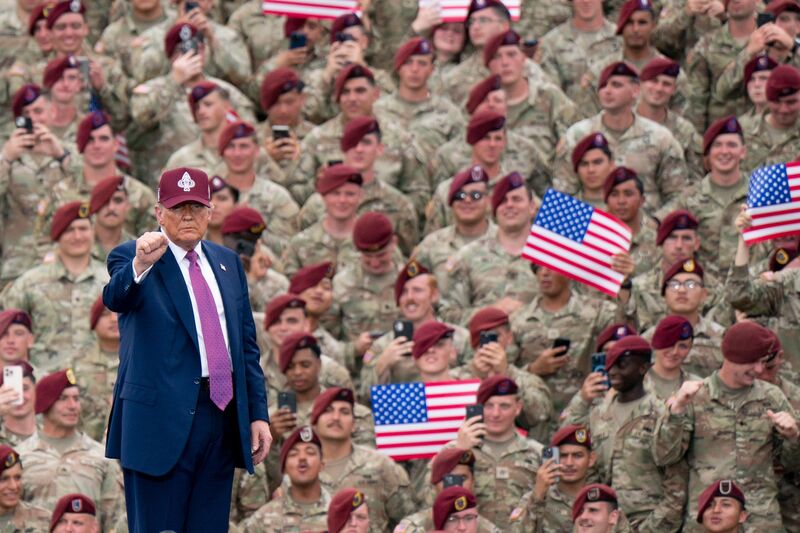 President Trump Holds Military Celebration At Fort Bragg