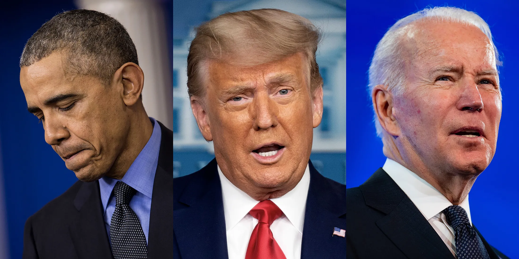 Presidents Obama, Trump, and Biden