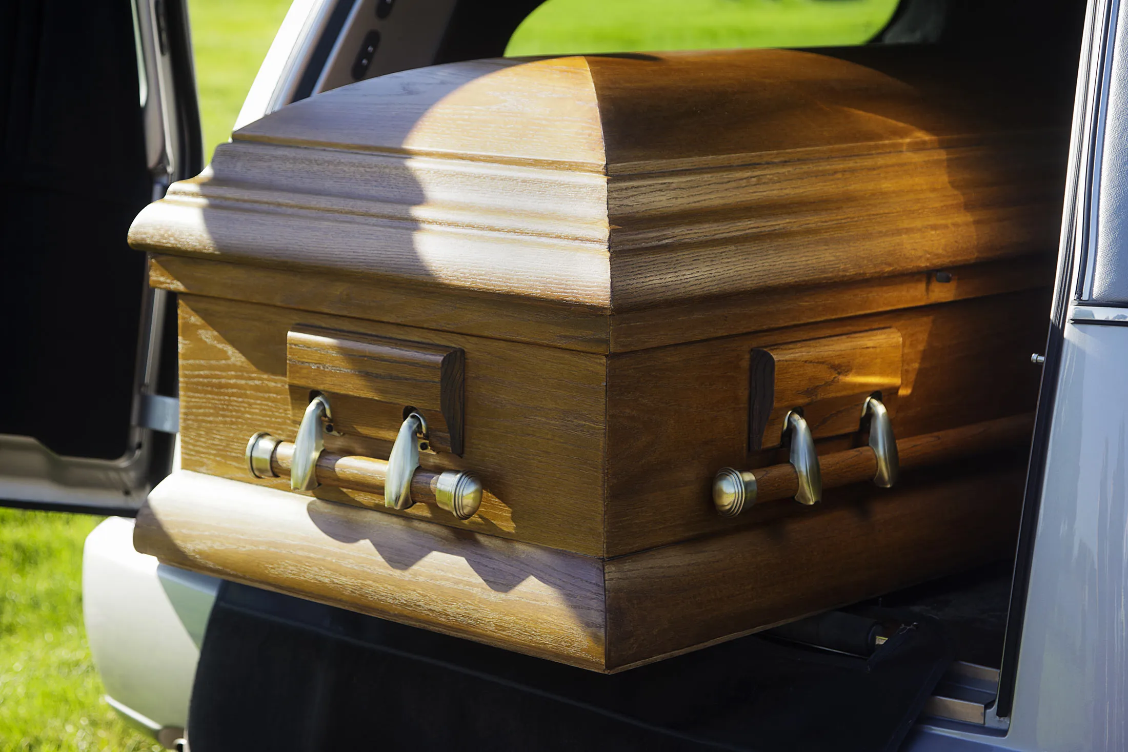 Casket in a Hearse