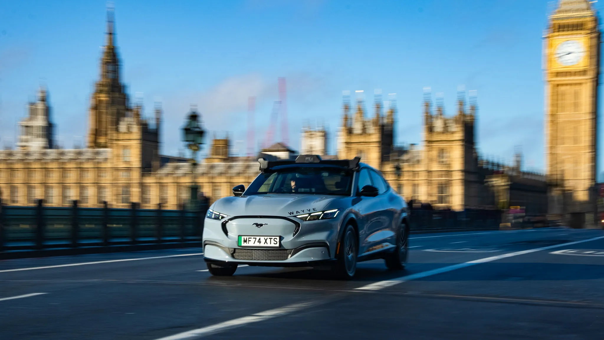 A Wayve-equipped autonomous driving car in London.