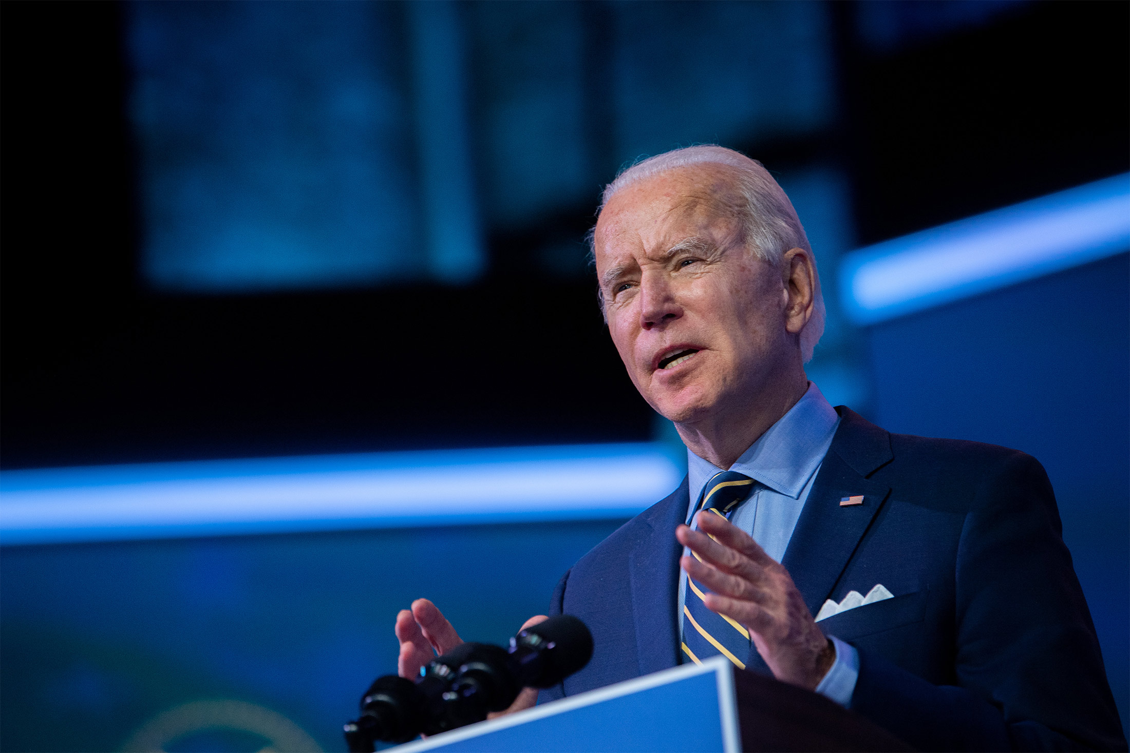 President-elect Joe Biden speaks in Wilmington, Delaware, on Dec. 28.